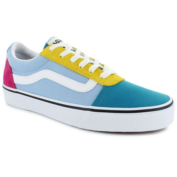 Vans Canvas & Suede Colorblock Old Skool Low Top Ward Colorful Lace Up Sneaker - Picture 1 of 8